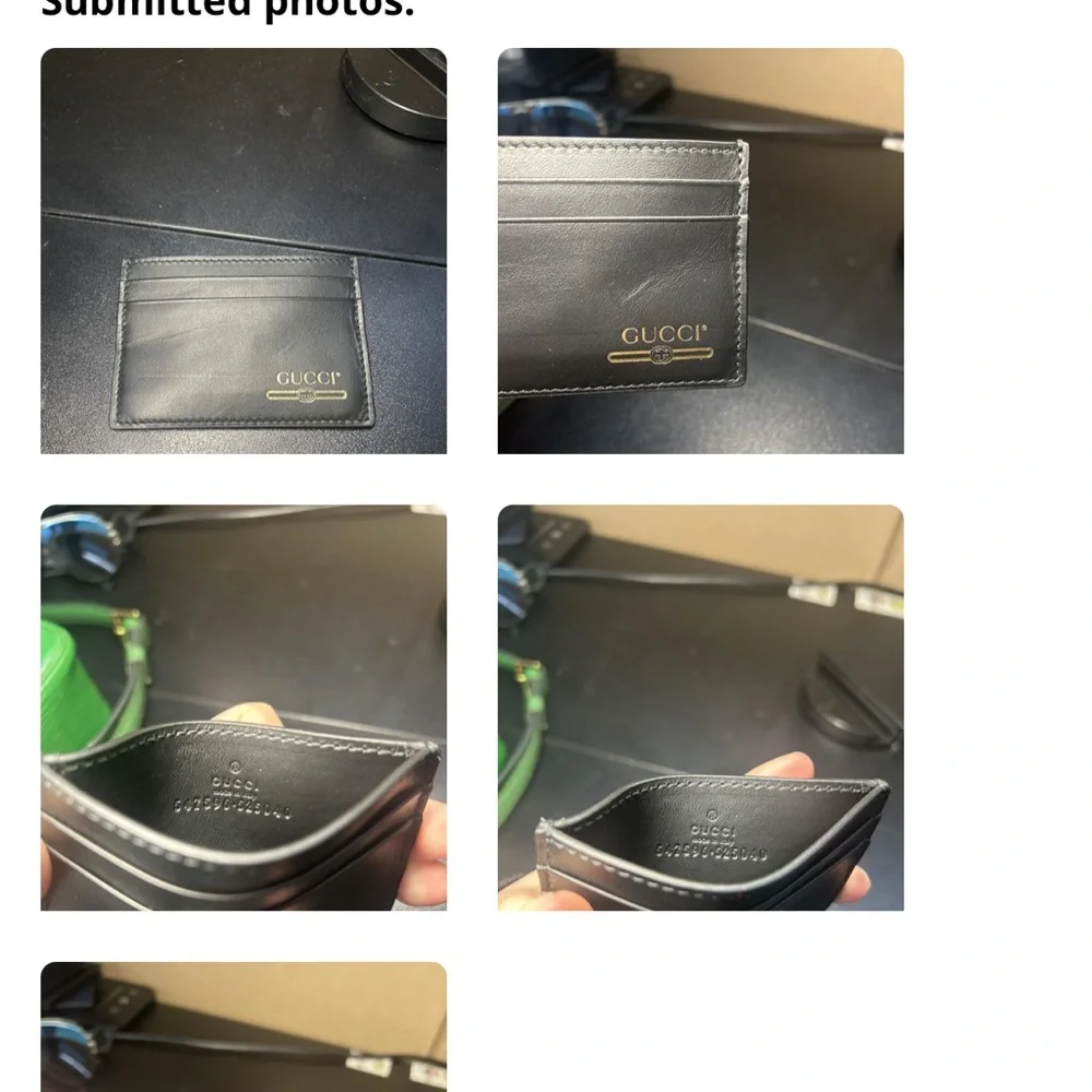 Gucci Black Card Holder comes with COA new